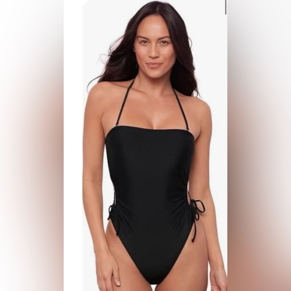 Sports Illustrated Elegant Black One-Piece Swimsuit size S-NWT